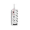 Presa Multipresa Salicru SPS SAFE 7 Protezioni Elettriche Attive di Ultima Generazione - 7 Prese Schuko - Colore Bianco