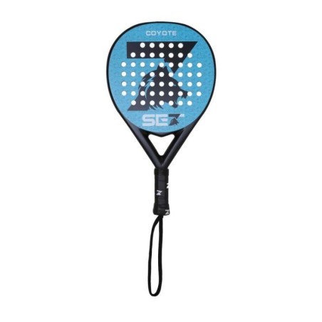 Set di racchette da paddle Coyote - Forma rotonda - Telaio e faccia in fibra di vetro al 100% - Nucleo in gomma Eva XtraSoft ner