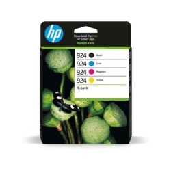 Confezione da 4 cartucce d'inchiostro originali HP 924 nero, giallo, magenta e ciano - 6C3Z1NE
