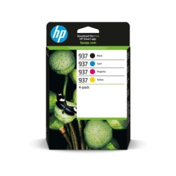 Confezione da 4 cartucce d'inchiostro originali HP 937 nero, giallo, magenta e ciano - 6C400NE