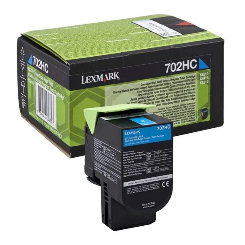 Cartuccia toner ciano originale Lexmark CS310/CS410/CS510 - 70C2HC0/70C2HCE/70C0H20/702HC Cartuccia toner ciano originale Lexmark CS310/CS410/CS510 - 70C2HC0/70C2HCE/70C0H20/702HC