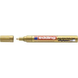 Pennarello Indelebile Edding 750 - Punta Tonda - Linea tra 2 e 4 mm. - Inchiostro opaco - Asciugatura rapida - Colore oro 10pz 1