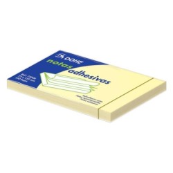 Blocco da 100 foglietti adesivi Dohe 75x125 mm - giallo
