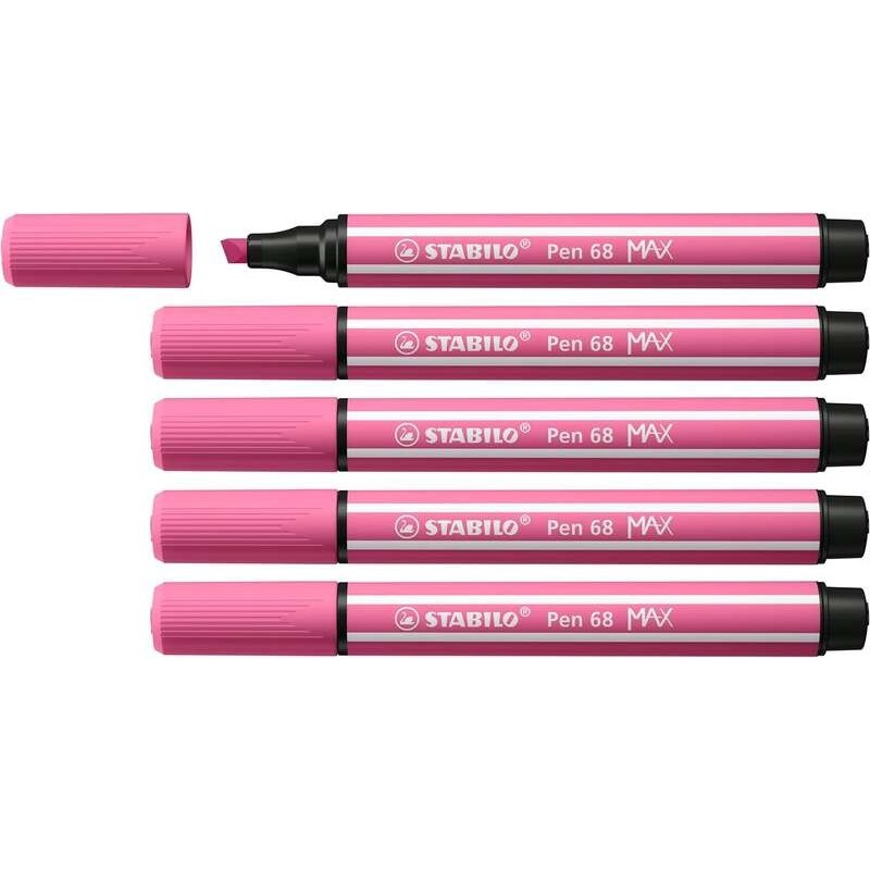Pennarello Stabilo Pen 68 MAX - Punta in fibra smussata - Tratto tra 1 e 5 mm circa. - Inchiostro a base d'acqua - Colore eliotr Pennarello Stabilo Pen 68 MAX - Punta in fibra smussata - Tratto tra 1 e 5 mm circa. - Inchiostro a base d'acqua - Colore eliotr