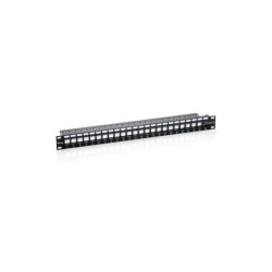 Equip Patch Panel 24 Puertos Cat 6 1U 19"