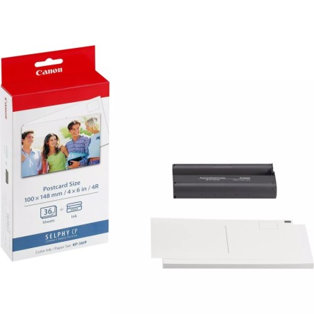Canon KP-36IP Value Pack di inchiostro originale - 36 fogli di carta fotografica 100x148 mm - 7737A001