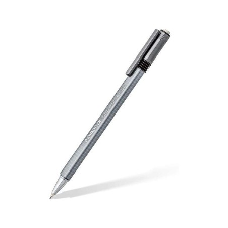 Staedtler Triplus Micro 774 Portaminas - Ancho de Linea 0.7mm - Punta Retractil - Diseño Ergonomico - Color Gris