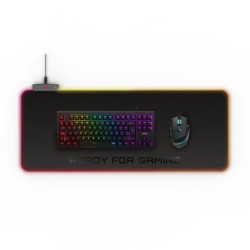 Energy Sistem Raton Gaming Pad ESG P5 RGB - RGB Lights - Puerto USB Extra - Tamaño Grande Ampliado - Color Negro