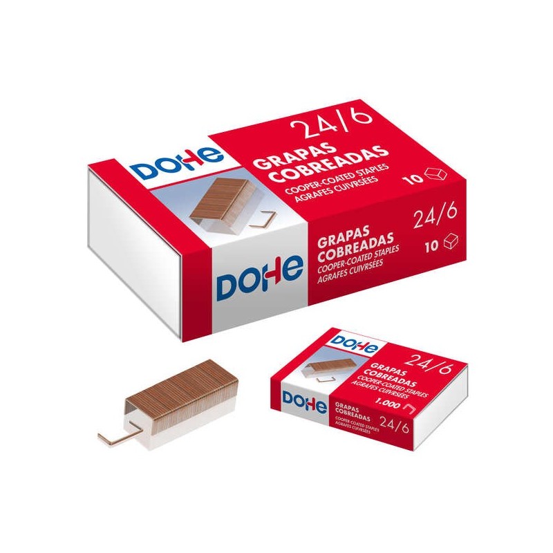 Dohe Caja de 1000 Grapas 24/6 Cobreadas Dohe Caja de 1000 Grapas 24/6 Cobreadas