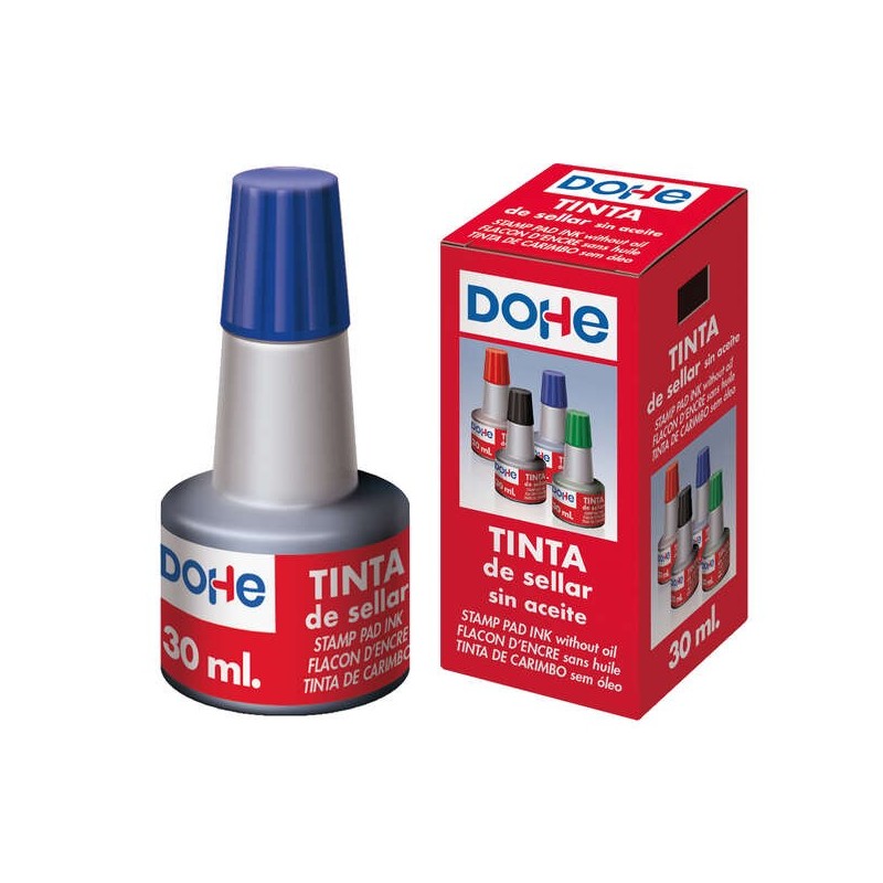 Dohe Tinta para Tampones y Sellos 30ml - Color Azul Dohe Tinta para Tampones y Sellos 30ml - Color Azul