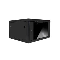Aiten Data AI6606S Pensile 6U profondità 600 - Anta in Vetro - Serratura di Sicurezza - senza Accessori - Colore Nero