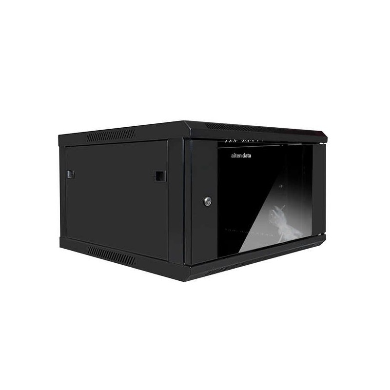 Aiten Data AI6606S Pensile 6U profondità 600 - Anta in Vetro - Serratura di Sicurezza - senza Accessori - Colore Nero Aiten Data AI6606S Pensile 6U profondità 600 - Anta in Vetro - Serratura di Sicurezza - senza Accessori - Colore Nero