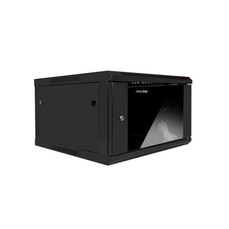 Aiten Data AI6606S Pensile 6U profondità 600 - Anta in Vetro - Serratura di Sicurezza - senza Accessori - Colore Nero