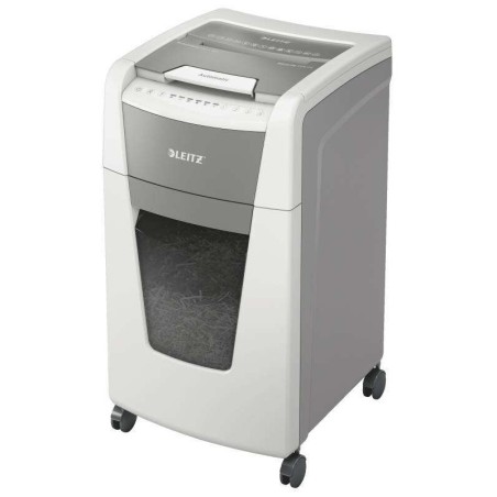 Leitz IQ 300 Autofeed P4 Destructora Automatica de Papel - Tritura 300 Hojas - Papelera de 60L - Corte en Particulas - Blanco