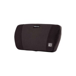 Fellowes Fusion PlushTouch Cojin Lumbar - Ajustable a Traves de una Correa con Hebilla - Color Negro