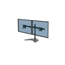 Fellowes Professional Series Peana para Monitor Doble - Gestion de Cables Integrada - Hasta 30" y 8 kg - Color Negro