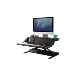 Workstation Fellowes Sit-Stand Lotus DX - Altezza regolabile - Porte USB - Ricarica wireless - Colore bianco