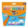 Bic Kids Couleur XL Pack de 12 Rotuladores - Punta Ancha - Lavable - Colores Surtidos