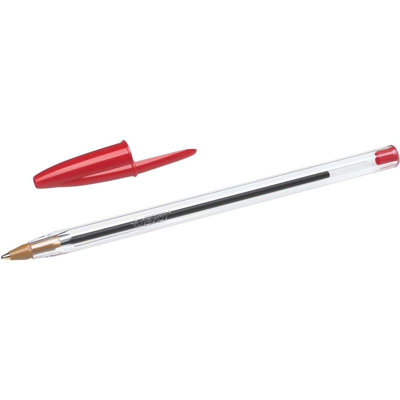Penna a sfera originale Bic Cristal - Punta Tonda da 1,0 mm - Tratto 0,4 mm - Inchiostro a base di olio - Colore Rosso 50pz 50pz Penna a sfera originale Bic Cristal - Punta Tonda da 1,0 mm - Tratto 0,4 mm - Inchiostro a base di olio - Colore Rosso 50pz 50pz