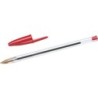 Penna a sfera originale Bic Cristal - Punta Tonda da 1,0 mm - Tratto 0,4 mm - Inchiostro a base di olio - Colore Rosso 50pz 50pz
