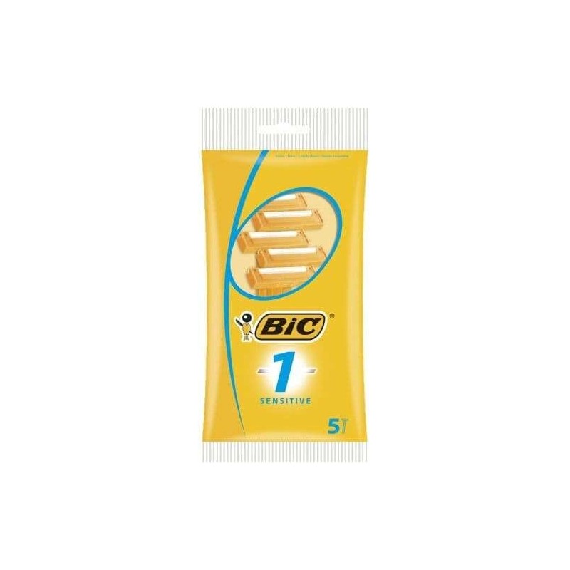 Bic Sensitive 1 Confezione da 5 Rasoi Usa E Getta a 1 Lama Bic Sensitive 1 Confezione da 5 Rasoi Usa E Getta a 1 Lama