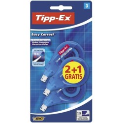 Tipp-Ex Easy Correct 2+1 Confezione da 3 nastri correttori 4,2 mm x 12 m - Resistente - Scrittura istantanea (Blister)