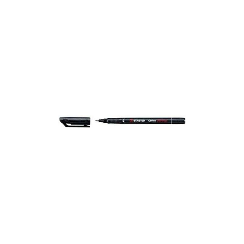 Stabilo OHPen Rotulador Permanente - Punta Superfina - Trazo de 0.4mm - Agarre Antideslizante - Tapon Ventilado - Color Negro Stabilo OHPen Rotulador Permanente - Punta Superfina - Trazo de 0.4mm - Agarre Antideslizante - Tapon Ventilado - Color Negro