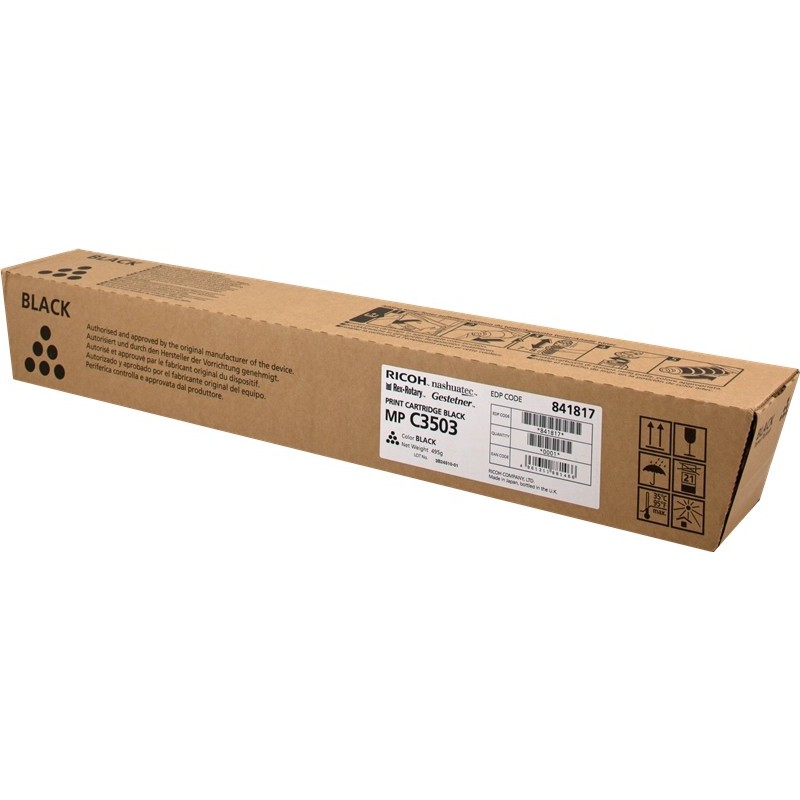 Cartuccia toner nero originale Ricoh Aficio MP-C3003/MP-C3004/MP-C3503/MP-C3504/MP-C4504/MP-C5504/MP-C6004 - 841817/841813 Cartuccia toner nero originale Ricoh Aficio MP-C3003/MP-C3004/MP-C3503/MP-C3504/MP-C4504/MP-C5504/MP-C6004 - 841817/841813
