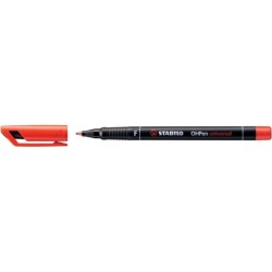 Pennarello permanente Stabilo OHPen - Punta fine - Tratto da 0,7 mm - Impugnatura antiscivolo - Cappuccio ventilato - Colore ros