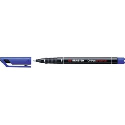 Pennarello permanente Stabilo OHPen - Punta fine - Linea da 0,7 mm - Impugnatura antiscivolo - Cappuccio ventilato - Colore blu 