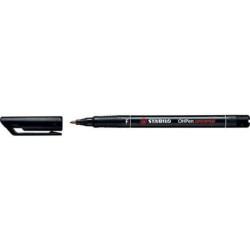 Pennarello permanente Stabilo OHPen - Punta fine - Linea da 0,7 mm - Impugnatura antiscivolo - Cappuccio ventilato - Colore nero