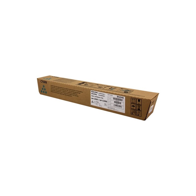 Cartuccia toner ciano originale Ricoh Aficio MP-C2800/MP-C3300/MP-C3001/MP-C3501 - 841127/842046/841427 Cartuccia toner ciano originale Ricoh Aficio MP-C2800/MP-C3300/MP-C3001/MP-C3501 - 841127/842046/841427