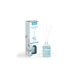Prady Mikado Deodorante per ambienti in cotone - Flacone in vetro da 100 ml e bacchette diffusori