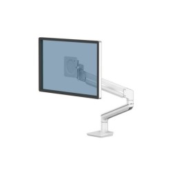 Braccio a stelo Fellowes per monitor individuale - Fino a 9 kg - Regolabile con molla a gas - Colore bianco