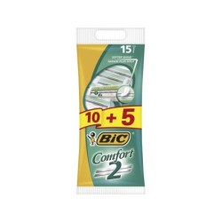 Confezione da 10 Bic Comfort 2 + 5 Rasoi Usa E Getta In Omaggio