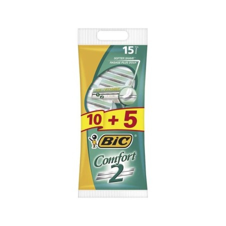 Bic Comfort 2 Pack de 10 + 5 Gratis Maquinillas de Afeitar Desechables
