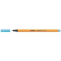 Pennarello Stabilo Point 88 con punta a fibra fine - Tratto da 0,4 mm - Inchiostro a base acqua - Colore blu neon 10pz 10pz