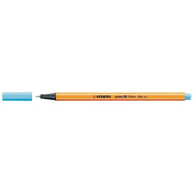Stabilo Point 88 Rotulador de Punta Fina de Fibra - Trazo de 0.4 mm - Tinta con Base de Agua - Color Azul Neon Stabilo Point 88 Rotulador de Punta Fina de Fibra - Trazo de 0.4 mm - Tinta con Base de Agua - Color Azul Neon