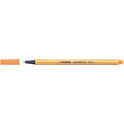 Pennarello Stabilo Point 88 con punta a fibra fine - Tratto da 0,4 mm - Inchiostro a base acqua - Colore arancione neon 10pz 10p