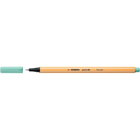 Pennarello Stabilo Point 88 con punta a fibra fine - Tratto da 0,4 mm - Inchiostro a base acqua - Colore eucalipto 10pz 10pz