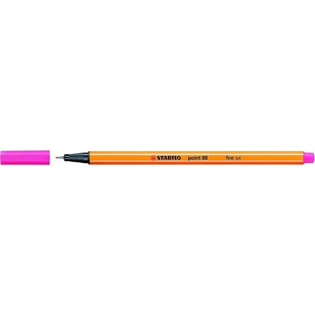 Pennarello Stabilo Point 88 con punta a fibra fine - Tratto da 0,4 mm - Inchiostro a base acqua - Colore malva 10pz 10pz