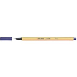 Pennarello Stabilo Point 88 con punta a fibra fine - Tratto da 0,4 mm - Inchiostro a base acqua - Colore blu notte 10pz 10pz