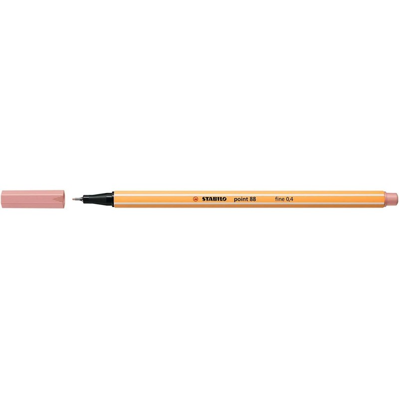 Pennarello Stabilo Point 88 con punta a fibra fine - Tratto da 0,4 mm - Inchiostro a base acqua - Colore blush 10pz 10pz Pennarello Stabilo Point 88 con punta a fibra fine - Tratto da 0,4 mm - Inchiostro a base acqua - Colore blush 10pz 10pz