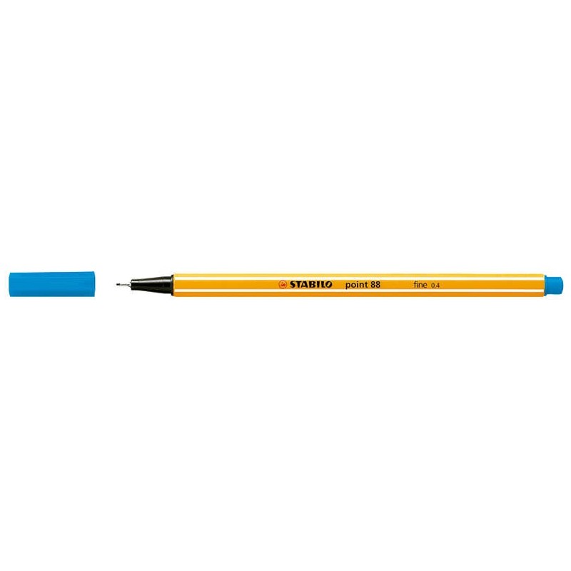 Stabilo Point 88 Rotulador de Punta Fina de Fibra - Trazo de 0.4 mm - Tinta con Base de Agua - Color Azul Stabilo Point 88 Rotulador de Punta Fina de Fibra - Trazo de 0.4 mm - Tinta con Base de Agua - Color Azul