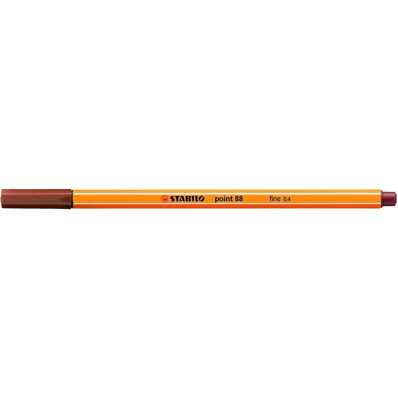 Pennarello Stabilo Point 88 con punta a fibra fine - Tratto da 0,4 mm - Inchiostro a base d'acqua - Colore sanguigno 10pz 10pz Pennarello Stabilo Point 88 con punta a fibra fine - Tratto da 0,4 mm - Inchiostro a base d'acqua - Colore sanguigno 10pz 10pz