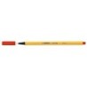 Pennarello Punta Fibra Fine Stabilo Point 88 - Linea 0,4 mm - Inchiostro a base acqua - Colore Rosso 10pz 10pz