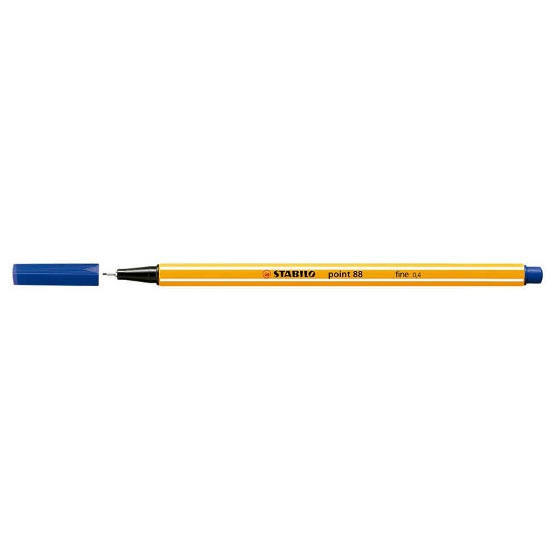 Stabilo Point 88 Rotulador de Punta Fina de Fibra - Trazo de 0.4 mm - Tinta con Base de Agua - Color Azul Oscuro Stabilo Point 88 Rotulador de Punta Fina de Fibra - Trazo de 0.4 mm - Tinta con Base de Agua - Color Azul Oscuro