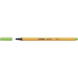 Pennarello Stabilo Point 88 con punta a fibra fine - Tratto da 0,4 mm - Inchiostro a base acqua - Colore verde foglia 10pz 10pz