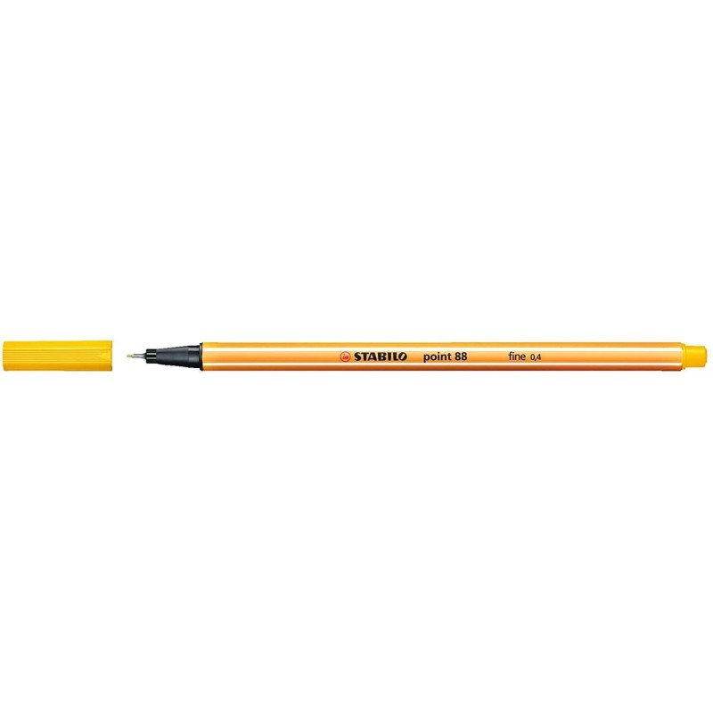 Stabilo Point 88 Rotulador de Punta Fina de Fibra - Trazo de 0.4 mm - Tinta con Base de Agua - Color Amarillo Stabilo Point 88 Rotulador de Punta Fina de Fibra - Trazo de 0.4 mm - Tinta con Base de Agua - Color Amarillo