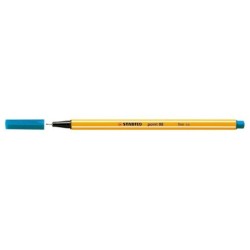Stabilo Point 88 Rotulador de Punta Fina de Fibra - Trazo de 0.4 mm - Tinta con Base de Agua - Color Azul Turquesa